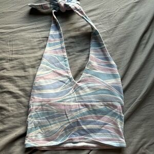 Hollister Pastel Striped Halter Top